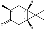 (1alpha,4alpha,6alpha)-4,7,7-trimethylbicyclo[4.1.0]heptan-3-one Struktur