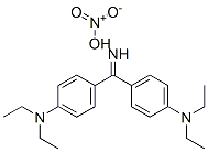 4,4'-carbonimidoylbis[N,N-diethylaniline] nitrate Struktur