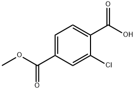 2-Chloro-4-(Methoxycarbonyl)benzoic acid Struktur