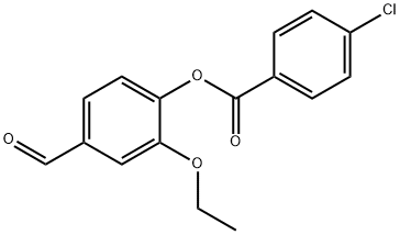 2-ETHOXY-4-FORMYLPHENYL 4-CHLOROBENZOATE Struktur