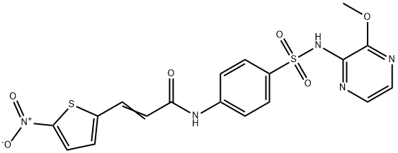 (E)-N-[4-[N-(3-Methoxypyrazin-2-yl)sulfaMoyl]phenyl]-3-(5-nitrothiophene-2-yl)acrylaMide Struktur