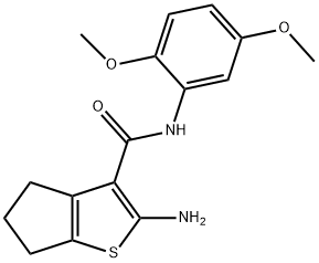 2-AMINO-N-(2,5-DIMETHOXYPHENYL)-5,6-DIHYDRO-4H-CYCLOPENTA[B]THIOPHENE-3-CARBOXAMIDE Struktur