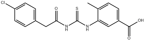 3-[[[[(4-CHLOROPHENYL)ACETYL]AMINO]THIOXOMETHYL]AMINO]-4-METHYL-BENZOIC ACID Struktur