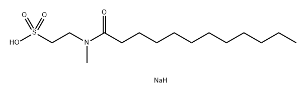 sodium 2-[methyl(1-oxododecyl)amino]ethanesulphonate Structure