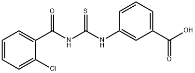 3-[[[(2-CHLOROBENZOYL)AMINO]THIOXOMETHYL]AMINO]-BENZOIC ACID Struktur