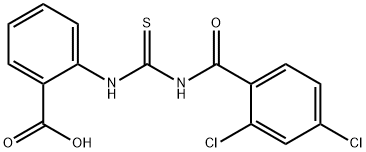 2-[[[(2,4-DICHLOROBENZOYL)AMINO]THIOXOMETHYL]AMINO]-BENZOIC ACID Struktur