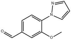 3-METHOXY-4-(1H-PYRAZOL-1-YL)BENZALDEHYDE Struktur