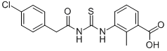 3-[[[[(4-CHLOROPHENYL)ACETYL]AMINO]THIOXOMETHYL]AMINO]-2-METHYL-BENZOIC ACID Struktur