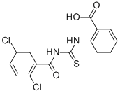 2-[[[(2,5-DICHLOROBENZOYL)AMINO]THIOXOMETHYL]AMINO]-BENZOIC ACID Struktur