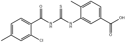 3-[[[(2-CHLORO-4-METHYLBENZOYL)AMINO]THIOXOMETHYL]AMINO]-4-METHYL-BENZOIC ACID Struktur