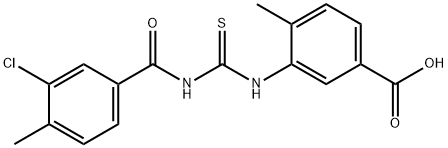 3-[[[(3-CHLORO-4-METHYLBENZOYL)AMINO]THIOXOMETHYL]AMINO]-4-METHYL-BENZOIC ACID Struktur