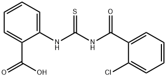 2-[[[(2-CHLOROBENZOYL)AMINO]THIOXOMETHYL]AMINO]-BENZOIC ACID Struktur