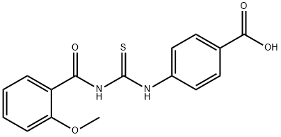 4-[[[(2-METHOXYBENZOYL)AMINO]THIOXOMETHYL]AMINO]-BENZOIC ACID Struktur