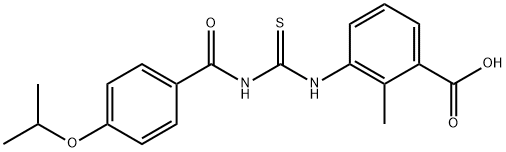 2-METHYL-3-[[[[4-(1-METHYLETHOXY)BENZOYL]AMINO]THIOXOMETHYL]AMINO]-BENZOIC ACID Struktur