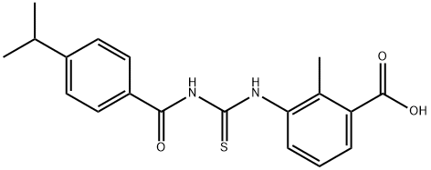 2-METHYL-3-[[[[4-(1-METHYLETHYL)BENZOYL]AMINO]THIOXOMETHYL]AMINO]-BENZOIC ACID Struktur