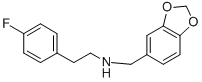 BENZO[1,3]DIOXOL-5-YLMETHYL-[2-(4-FLUORO-PHENYL)-ETHYL]-AMINE Struktur