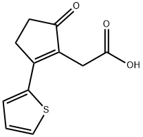 (5-OXO-2-THIOPHEN-2-YL-CYCLOPENT-1-ENYL)-ACETIC ACID Struktur