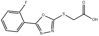 [5-(2-FLUORO-PHENYL)-[1,3,4]OXADIAZOL-2-YL-SULFANYL]-ACETIC ACID Struktur