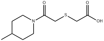 [2-(4-METHYL-PIPERIDIN-1-YL)-2-OXO-ETHYLSULFANYL]-ACETIC ACID Struktur