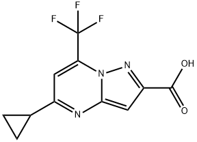 5-CYCLOPROPYL-7-(TRIFLUOROMETHYL)PYRAZOLO[1,5-A]PYRIMIDINE-2-CARBOXYLIC ACID Struktur