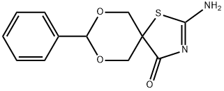 2-AMINO-8-PHENYL-7,9-DIOXA-1-THIA-3-AZA-SPIRO[4.5]DEC-2-EN-4-ONE Struktur