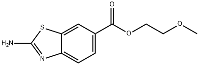 2-AMINO-BENZOTHIAZOLE-6-CARBOXYLIC ACID 2-METHOXY-ETHYL ESTER Struktur