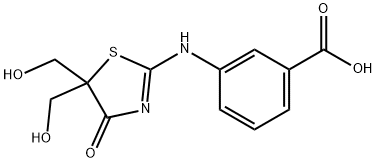 3-(5,5-BIS-HYDROXYMETHYL-4-OXO-4,5-DIHYDRO-THIAZOL-2-YLAMINO)-BENZOIC ACID Struktur