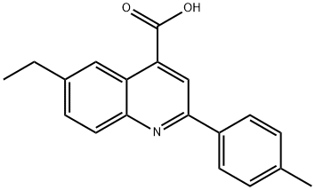 6-ethyl-2-(4-methylphenyl)quinoline-4-carboxylic acid Struktur