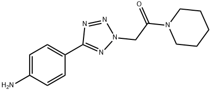 2-[5-(4-AMINO-PHENYL)-TETRAZOL-2-YL]-1-PIPERIDIN-1-YL-ETHANONE Struktur