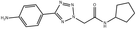 2-[5-(4-AMINO-PHENYL)-TETRAZOL-2-YL]-N-CYCLOPENTYL-ACETAMIDE Struktur