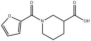 1-(2-Furoyl)-3-piperidinecarboxylic acid Struktur