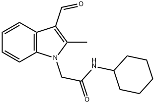 N-CYCLOHEXYL-2-(3-FORMYL-2-METHYL-INDOL-1-YL)-ACETAMIDE Struktur