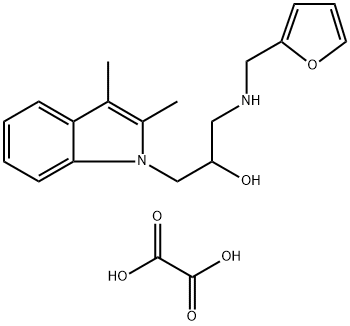 1-(2,3-DIMETHYL-INDOL-1-YL)-3-[(FURAN-2-YLMETHYL)-AMINO]-PROPAN-2-OL Struktur