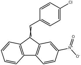 9-[(4-chlorophenyl)methylidene]-2-nitro-fluorene Struktur