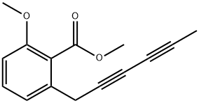 2-(2,4-Hexadiynyl)-6-methoxybenzoic acid methyl ester Struktur