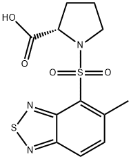 1-(5-METHYL-BENZO[1,2,5]THIADIAZOLE-4-SULFONYL)-PYRROLIDINE-2-CARBOXYLIC ACID Struktur