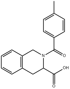 2-(4-METHYL-BENZOYL)-1,2,3,4-TETRAHYDRO-ISOQUINOLINE-3-CARBOXYLIC ACID Struktur