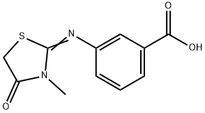 3-(3-METHYL-4-OXO-THIAZOLIDIN-2-YLIDENEAMINO)-BENZOIC ACID Struktur