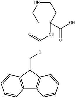 4-(N-FMOC-AMINO) PIPERIDINE-4-CARBOXYLIC ACID Struktur