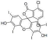 4,7-Dichloro-3',6'-dihydroxy-2',4',5',7'-tetraiodospiro[isobenzofuran-1(3H),9'-[9H]xanthen]-3-one Struktur