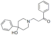 3-(4-Hydroxy-4-phenylpiperidino)-1-phenyl-1-propanone Struktur