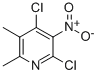 Pyridine,2,4-dichloro-5,6-dimethyl-3-nitro- Struktur