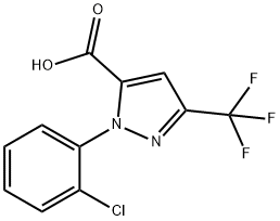 2-(2-Chloro-phenyl)-5-trifluoromethyl-2H-pyrazole-3-carboxylic acid Struktur