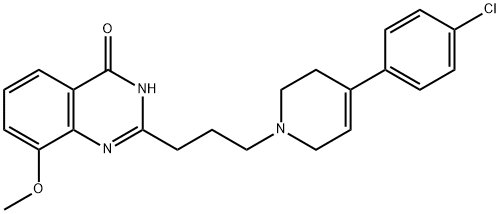 4(1H)-Quinazolinone,  2-[3-[4-(4-chlorophenyl)-3,6-dihydro-1(2H)-pyridinyl]propyl]-8-methoxy-  (9CI) Struktur