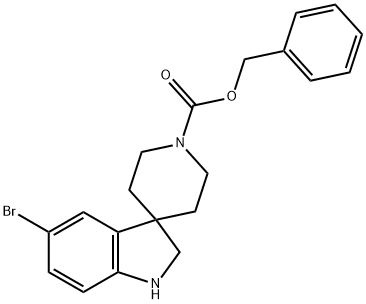 benzyl 5-broMospiro[indoline-3,4'-piperidine]-1'-carboxylate Struktur