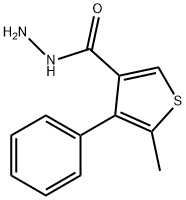 3-Thiophenecarboxylicacid,5-methyl-4-phenyl-,hydrazide(9CI) Struktur