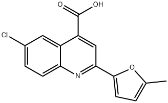 6-CHLORO-2-(5-METHYL-2-FURYL)QUINOLINE-4-CARBOXYLIC ACID Struktur