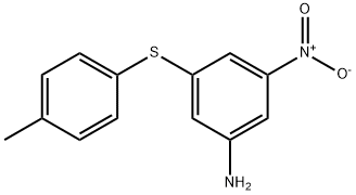 3-[(4-methylphenyl)thio]-5-nitroaniline Struktur