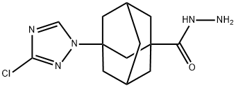 3-(3-CHLORO-1H-1,2,4-TRIAZOL-1-YL)ADAMANTANE-1-CARBOHYDRAZIDE Struktur