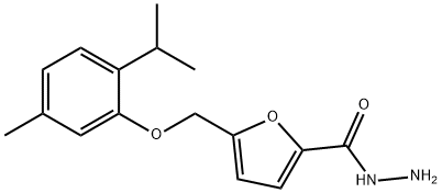 5-[(2-ISOPROPYL-5-METHYLPHENOXY)METHYL]-2-FUROHYDRAZIDE Struktur